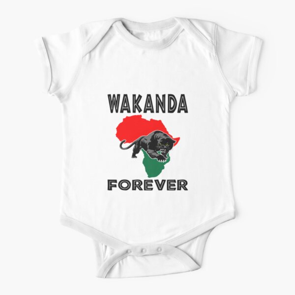 Wakanda Forever Panther Short Sleeve Baby One-Piece