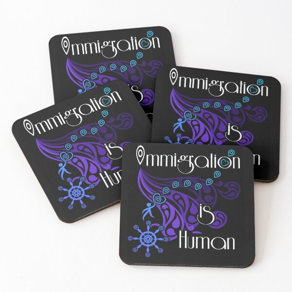 Item preview, Immigration is Human in Blue designed and sold by PVR VisualArtist  Pamela Vasquez Rodriguez.