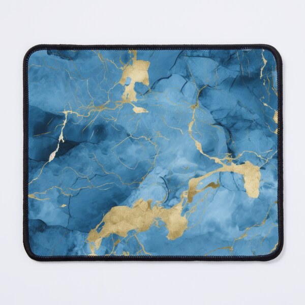 Item preview, Blue And Gold Marble Style Seamless Pattern designed and sold by AerinDigital.