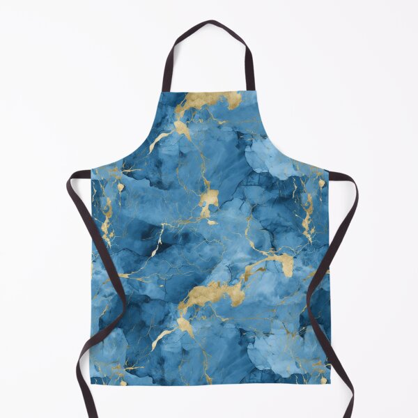 Item preview, Blue And Gold Marble Style Seamless Pattern designed and sold by AerinDigital.
