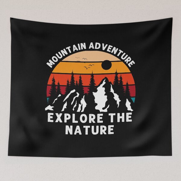 Item preview, Mountain Adventure explore the Nature vintage retro  designed and sold by Hussain Shirts.