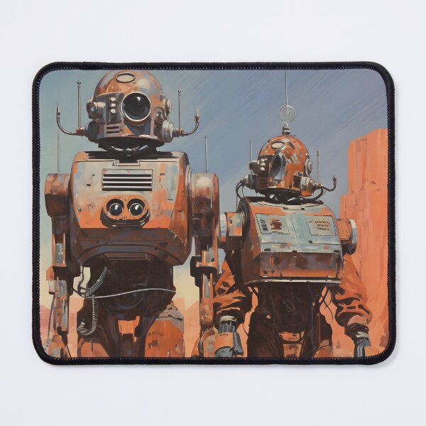 Item preview, Two Rusty Robots Against a Deserted Post-apocalyptic Landscape designed and sold by Je-we.