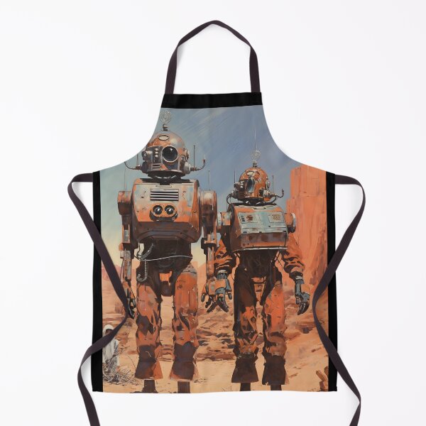 Item preview, Two Rusty Robots Against a Deserted Post-apocalyptic Landscape designed and sold by Je-we.