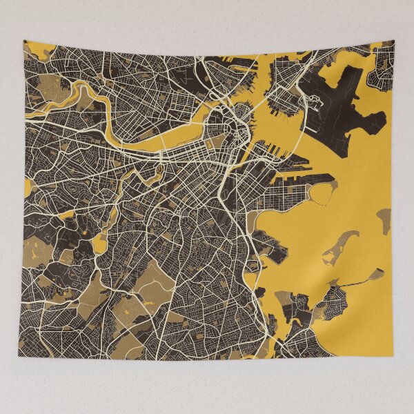 Item preview, Boston City Map of Massachusetts, USA - Pastel designed and sold by deMAP.
