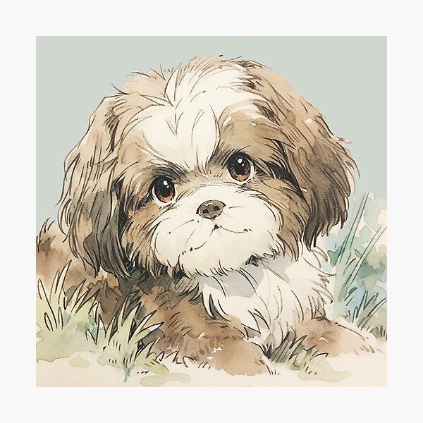 Item preview, Shih Tzu Monopinting Green designed and sold by Antagonia.