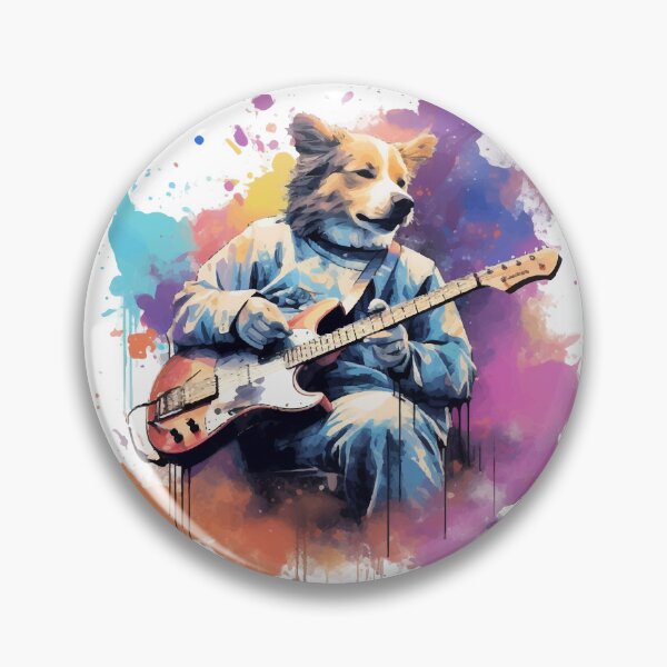 Item preview, Rocking Canine Grooves - Guitar-Playing Dog designed and sold by BNCH44.
