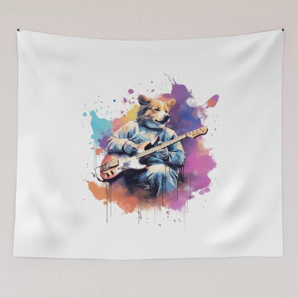 Item preview, Rocking Canine Grooves - Guitar-Playing Dog designed and sold by BNCH44.