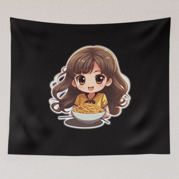 Item preview, Girl Eating Spaghetti designed and sold by Chmielayka.