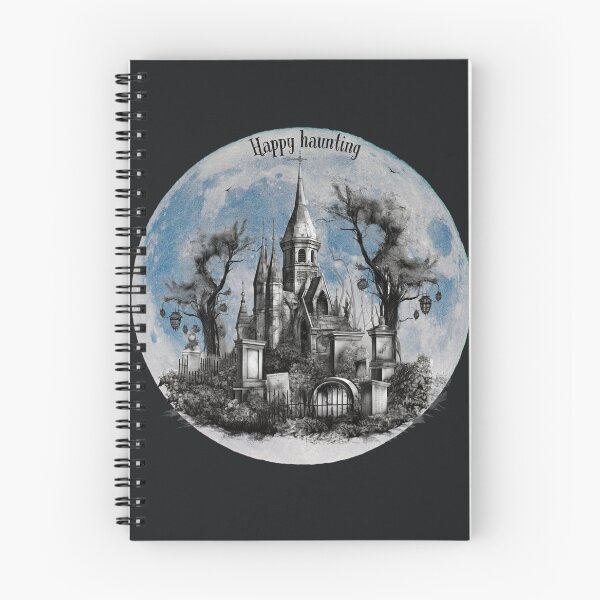 Item preview, Happy haunting, blue moon haunted cemetery  designed and sold by Janetlousart.