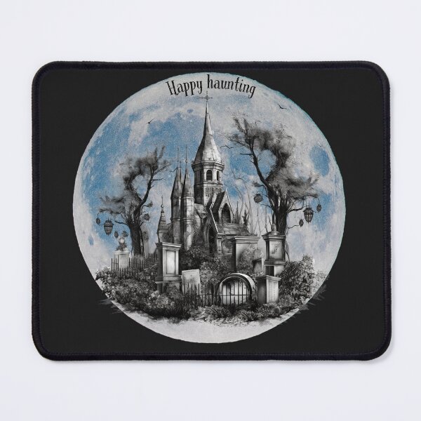 Item preview, Happy haunting, blue moon haunted cemetery  designed and sold by Janetlousart.