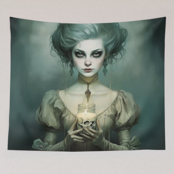 Item preview,  The ghost of a girl in a white dress arrives on Halloween night. designed and sold by Dream-Way.