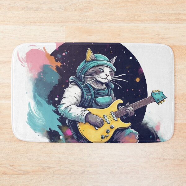 Item preview, Cosmic Cat Jam - Fantasy Guitarist in Space designed and sold by BNCH44.