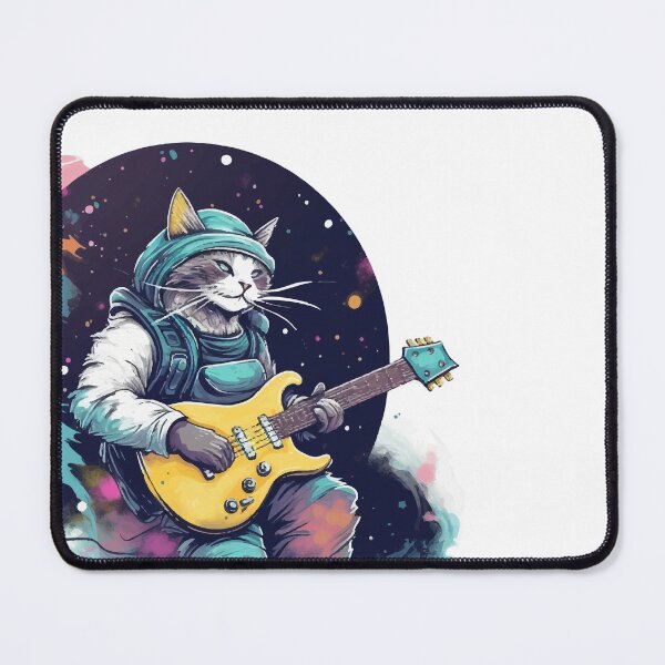 Item preview, Cosmic Cat Jam - Fantasy Guitarist in Space designed and sold by BNCH44.