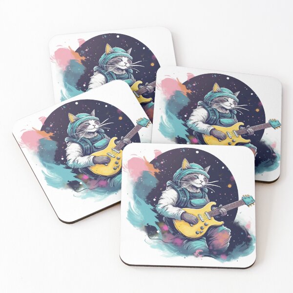 Item preview, Cosmic Cat Jam - Fantasy Guitarist in Space designed and sold by BNCH44.