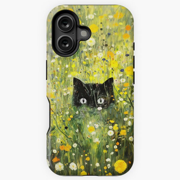 Artikel-Vorschau von Versteckende Gartenkatze im Gustav-Klimt-Stil, designt und verkauft von izzy2wonderland.