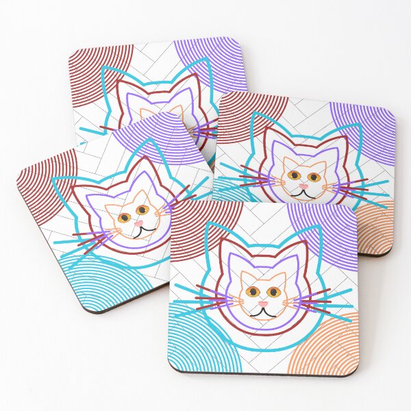 Item preview, Funkedelic Cat Heads Art  designed and sold by Scotti Cohn.