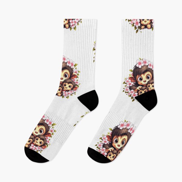 Item preview, Jungle Joy: Cute Monkey Trio designed and sold by TeeArtDesigns.