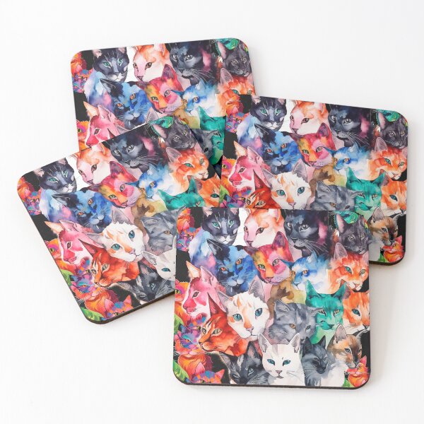 Item preview, Lovely colorful cats designed and sold by JanChryzostom.
