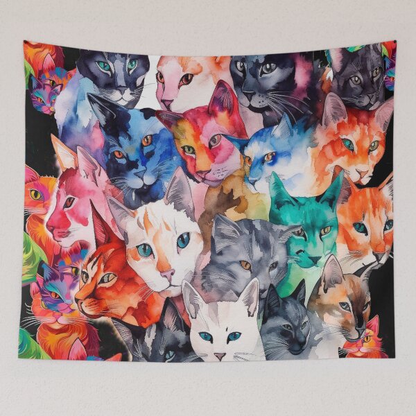Item preview, Lovely colorful cats designed and sold by JanChryzostom.