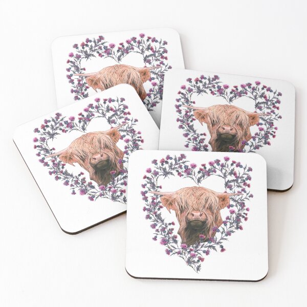 Item preview, Bull Thistle & Highland Cow designed and sold by LoveGraceValor.