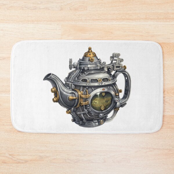 Item preview, Steampunk Teapot – Vintage Clockwork Illustration designed and sold by SchorlCraft.