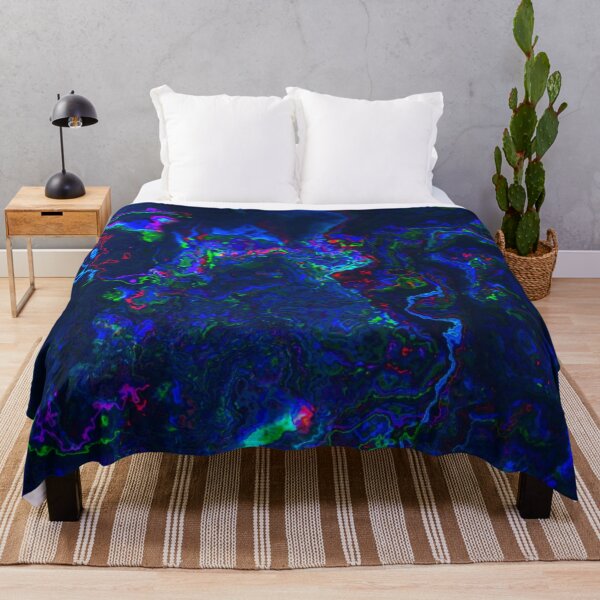 Item preview, Blue Trippy Liquid Art Multicolour Liquid Drip Glitch | StokedUpArt designed and sold by StokedUpArt.
