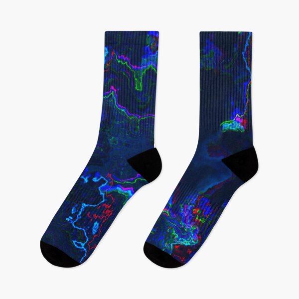 Item preview, Blue Trippy Liquid Art Multicolour Liquid Drip Glitch | StokedUpArt designed and sold by StokedUpArt.