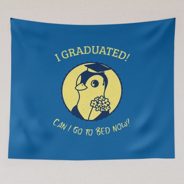 Item preview, I GRADUATED! Can I go to bed now? Classic funny T-Shirt  designed and sold by Rodayna Elnaggar.