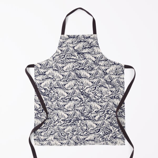 Item preview, Monochrome Majesty: Black and White Tigers Pattern Graphic designed and sold by mptshirtdesign.