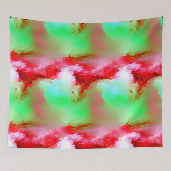 Item preview, Ephemeral Skies: Expressionist Clouds in Pink and Green designed and sold by vadimcarazan.