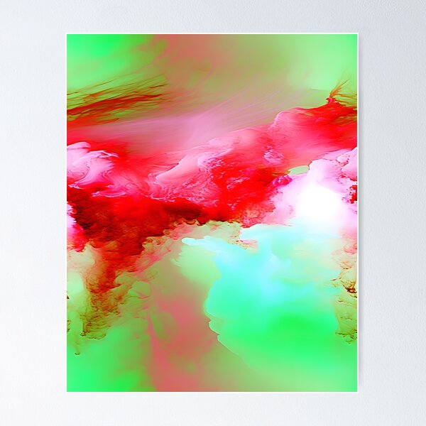 Item preview, Ephemeral Skies: Expressionist Clouds in Pink and Green designed and sold by vadimcarazan.