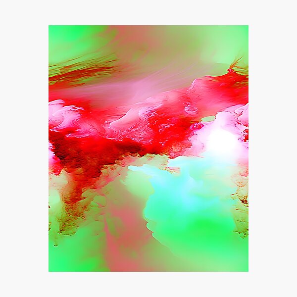 Item preview, Ephemeral Skies: Expressionist Clouds in Pink and Green designed and sold by vadimcarazan.