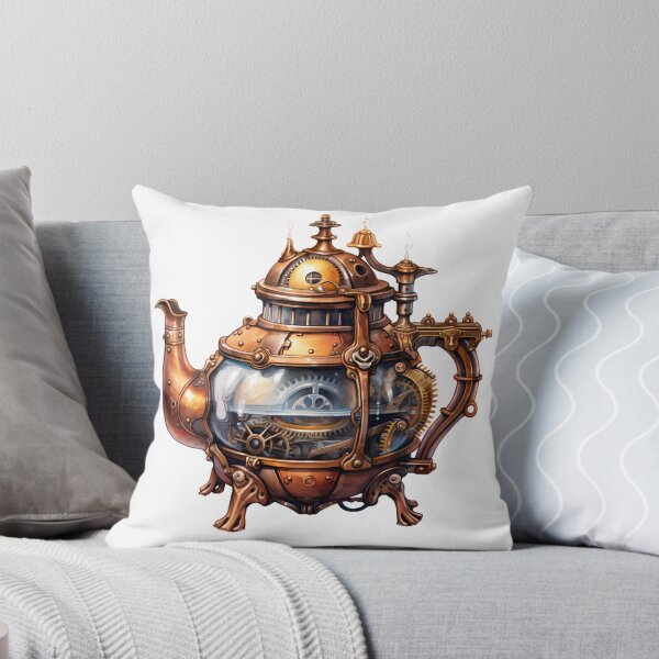 Item preview, Steampunk Teapot – Vintage Clockwork Illustration designed and sold by SchorlCraft.