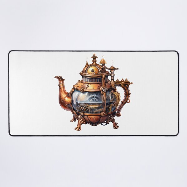 Item preview, Steampunk Teapot – Vintage Clockwork Illustration designed and sold by SchorlCraft.