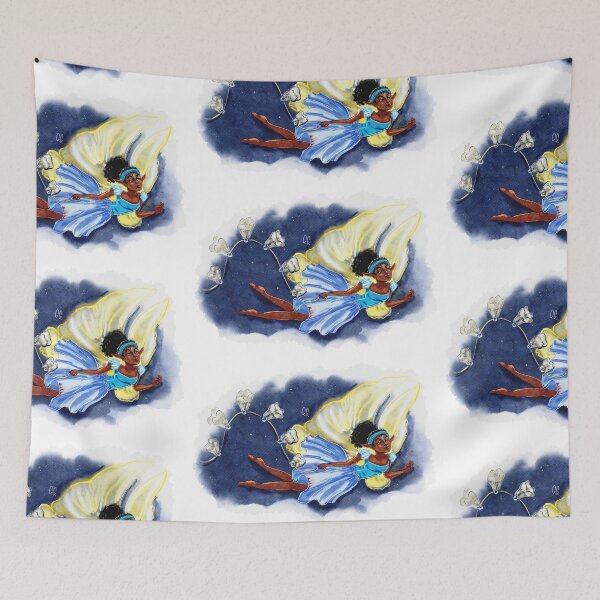 Item preview, Tooth Fairy in Flight - watercolour illustration designed and sold by pixiegutsGB.