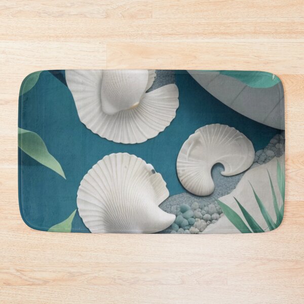 Item preview, Tranquil Seashell Haven: Captivating White Sands and Organic Greenery designed and sold by TribalNative.