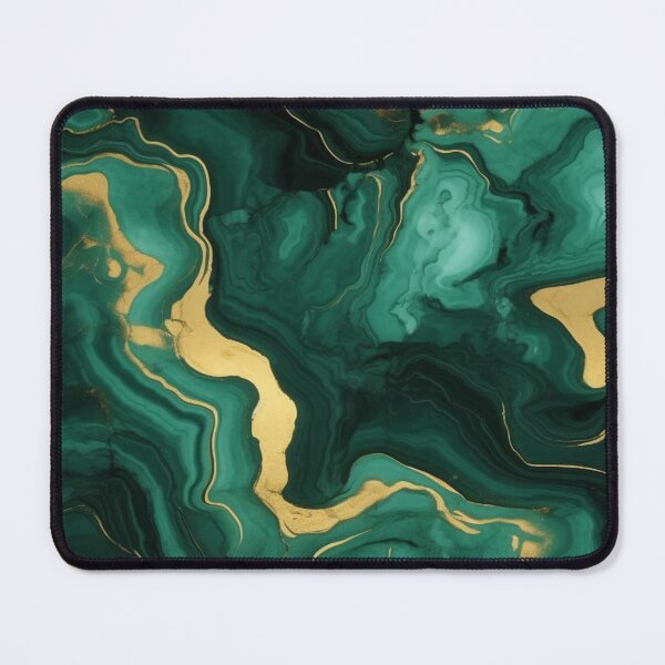 Item preview, Emerald Green And Gold Marble Style Seamless Pattern designed and sold by AerinDigital.