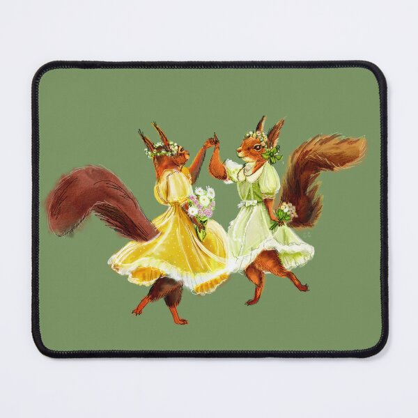 Item preview, Merry Dance of Squirrels - Watercolour Illustration designed and sold by pixiegutsGB.