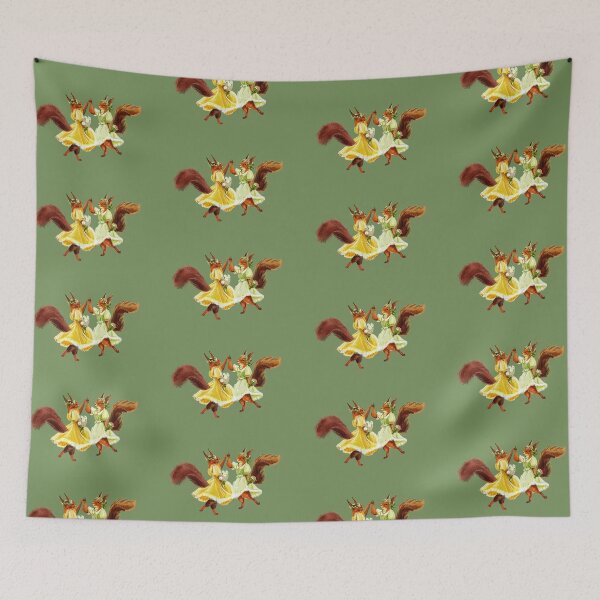 Item preview, Merry Dance of Squirrels - Watercolour Illustration designed and sold by pixiegutsGB.