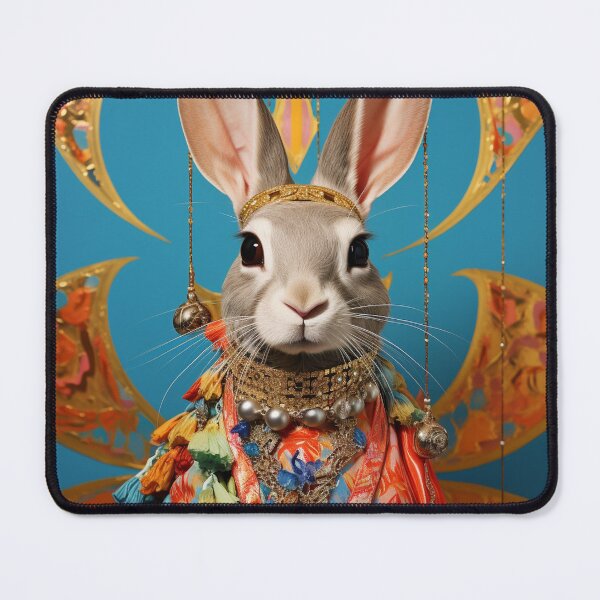 Item preview, Countess Carrotclaire Voyant Rabbit Art Portrait designed and sold by Klickpicks.