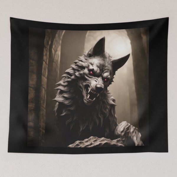 Item preview, Werewolf with red eyes designed and sold by solixsparkle.