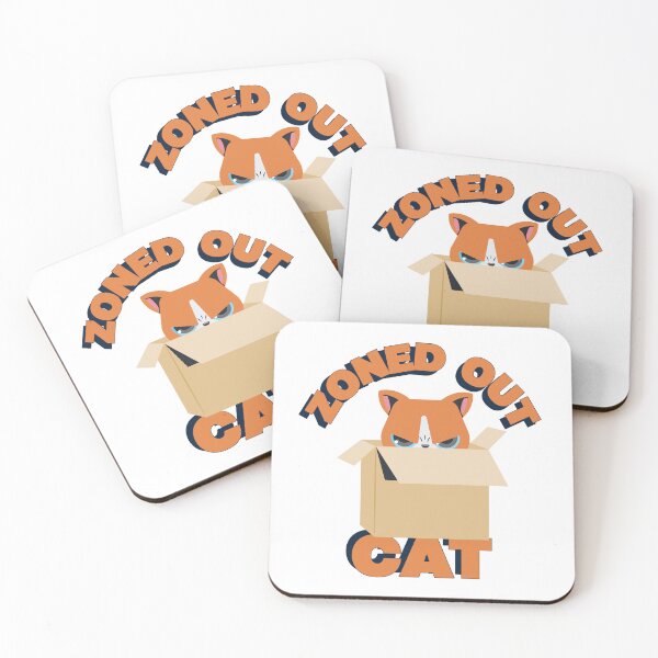 Item preview, Funny Zoned Out Cat In Box Cartoon  designed and sold by jtancrum61.
