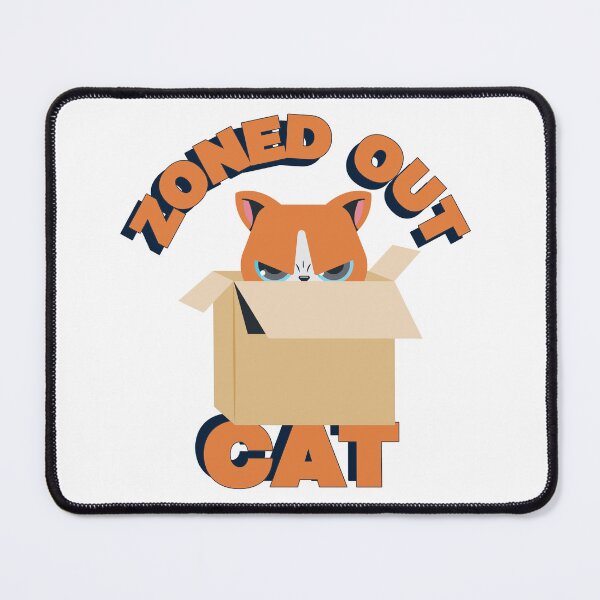 Item preview, Funny Zoned Out Cat In Box Cartoon designed and sold by jtancrum61.
