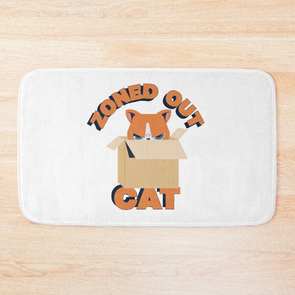 Item preview, Funny Zoned Out Cat In Box Cartoon  designed and sold by jtancrum61.