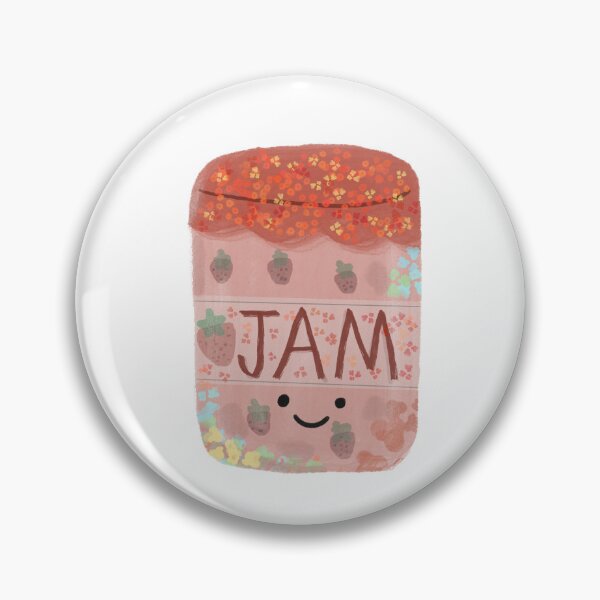 Item preview, Cute floral strawberry jam designed and sold by tinasartspace.