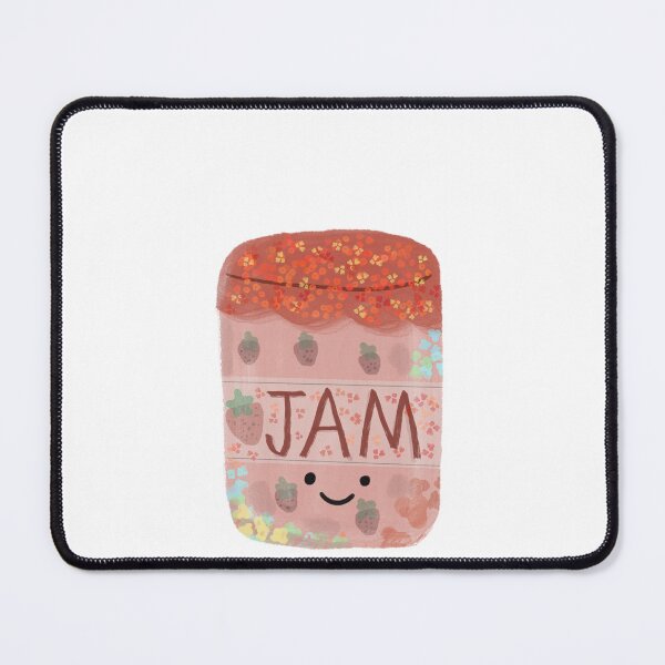 Item preview, Cute floral strawberry jam designed and sold by tinasartspace.