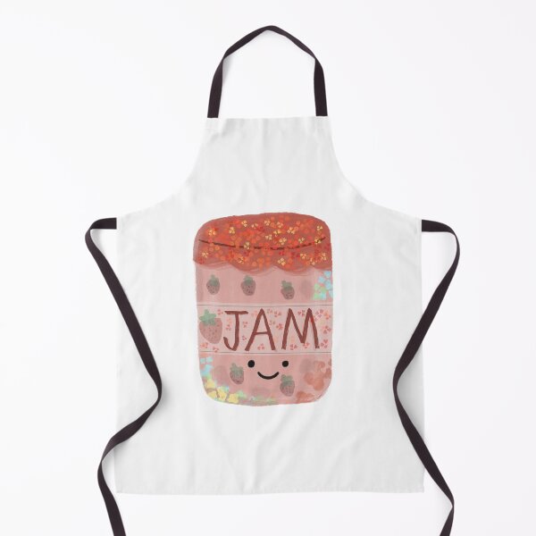 Item preview, Cute floral strawberry jam designed and sold by tinasartspace.