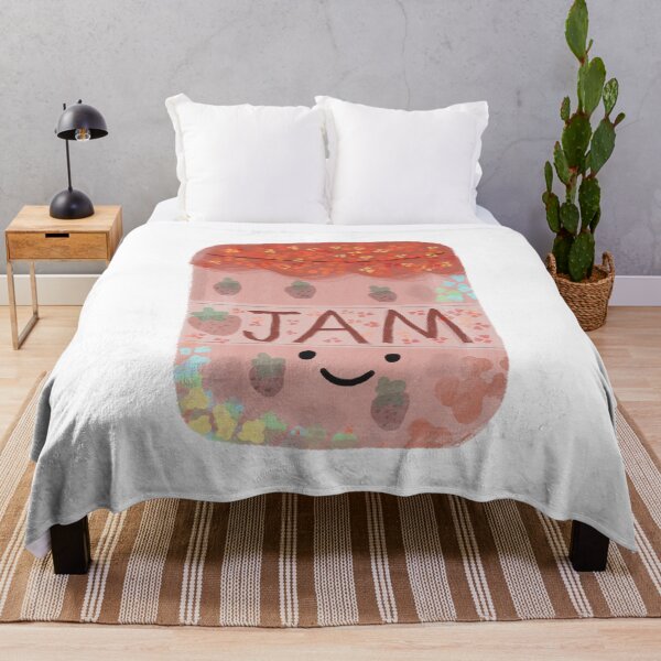 Item preview, Cute floral strawberry jam designed and sold by tinasartspace.