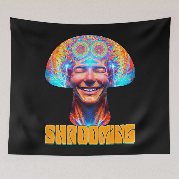 Item preview, Shrooming- Captioned (1) - Trippy Psychedelic Art designed and sold by TheThirdEye.