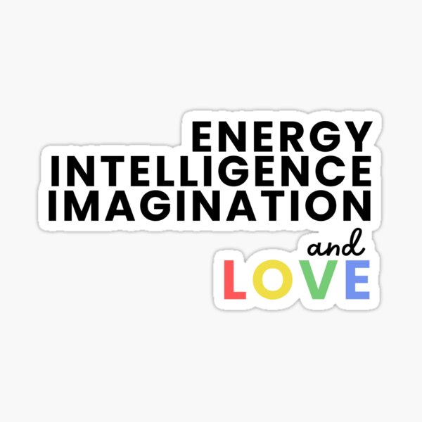 Item preview, energy intelligence imagination and love (rainbow) designed and sold by kbtcrafts.